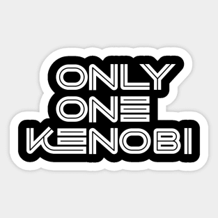 Only One Kenobi (white) #01 Sticker